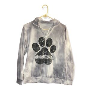 Gray Dog Mom Hoodie